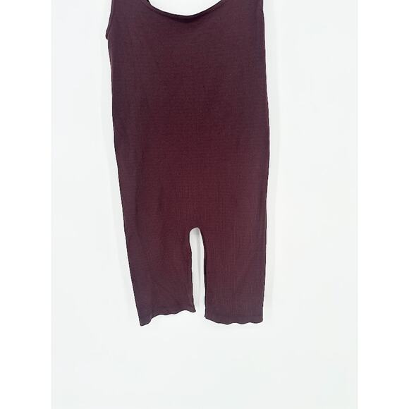 FP Free People MOVEMENT Biker Short One Piece Size M/L Burgundy Sexy Active Gym - Picture 3 of 7